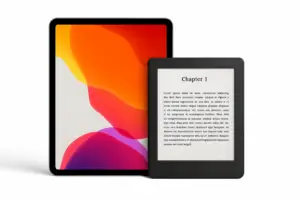 ipad en e reader witte achter